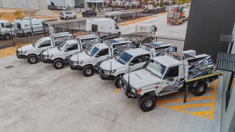 MPM Diesel mechanic performing engine overhaul on heavy diesel equipment in Forrestdale workshop