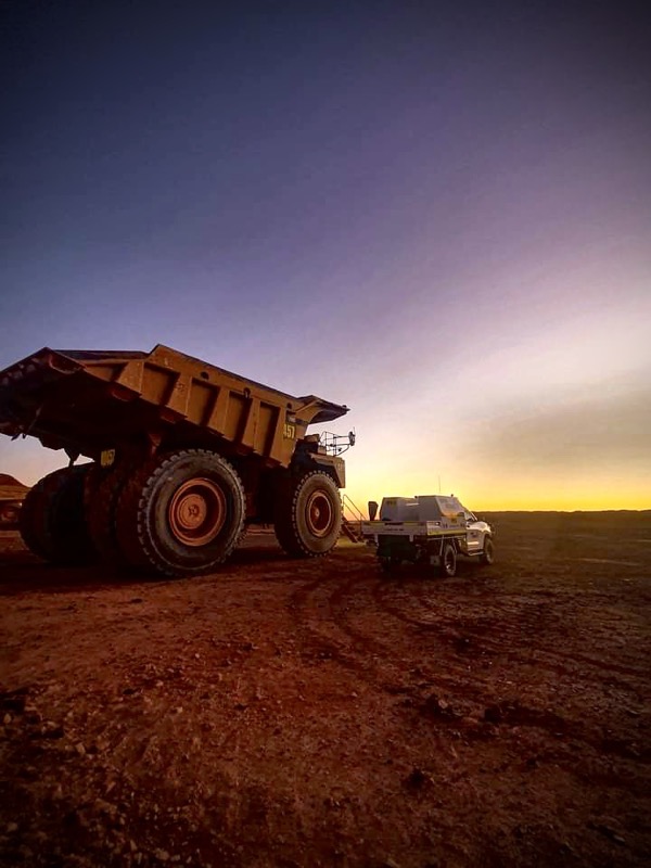 MPM Diesel mobile breakdown support vehicle responding to emergency equipment repair in WA